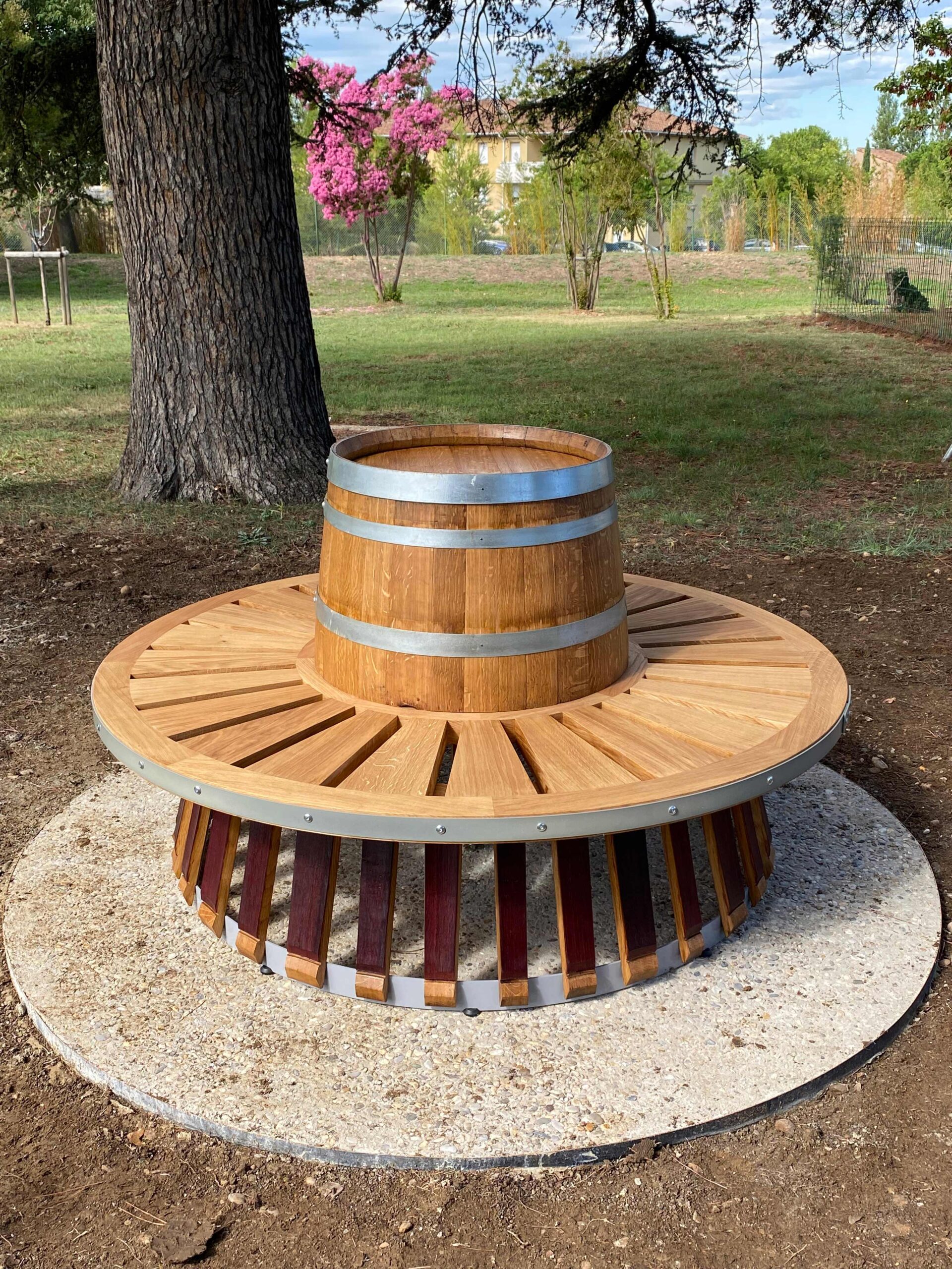 Terre de vin I banc circulaire