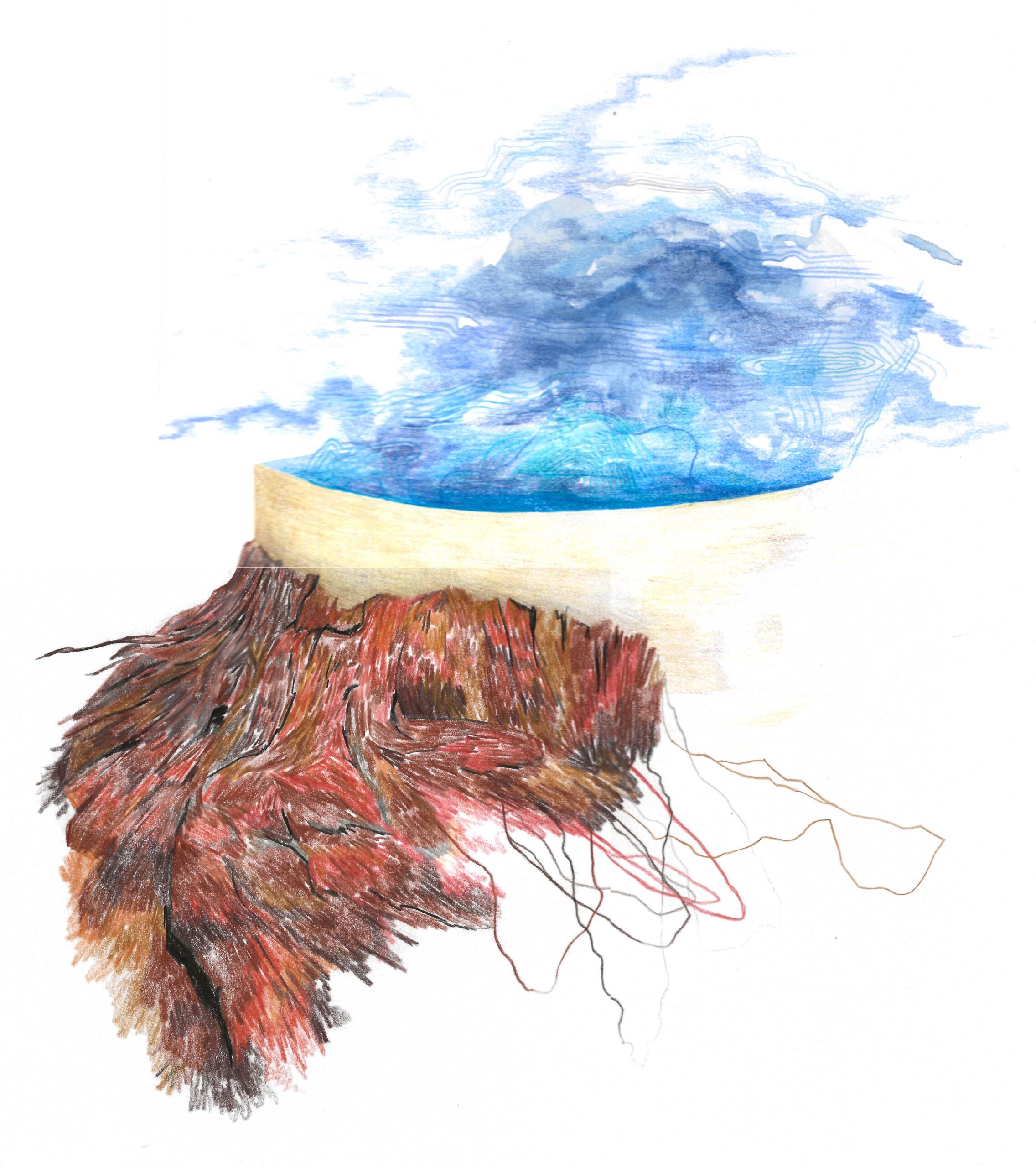 Casa del Sole I dessin eau et écorce